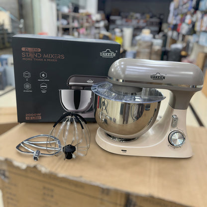 UAKEEN Professional Twin Stand Mixer Set | 5.5L Stainless Steel Bowl & Multi-Speed Control