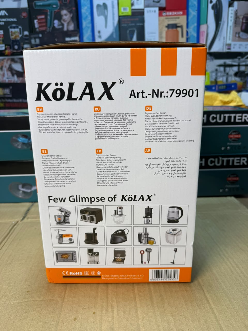 KOLAX Electric Citrus Juicer - Stainless Steel Press Juicer for Orange, Lemon & Pomegranate