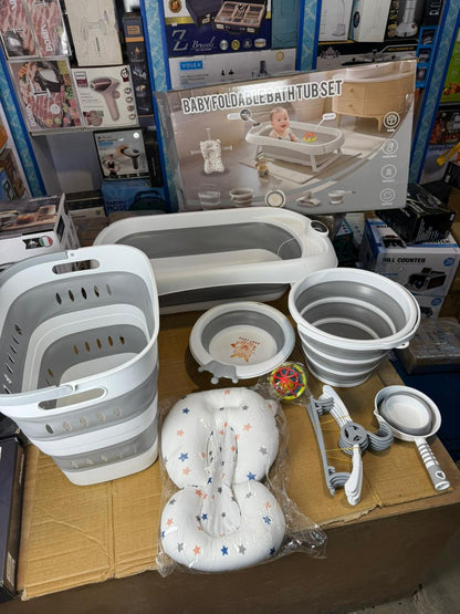 Baby Foldable Bathtub Set