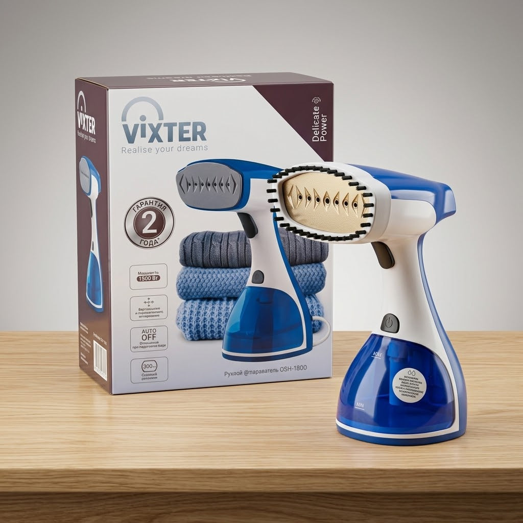 Vixter Handheld Garment Steamer OSH-1800 - 1500W Portable Clothes Steamer, 300ml, 2-Year Warranty