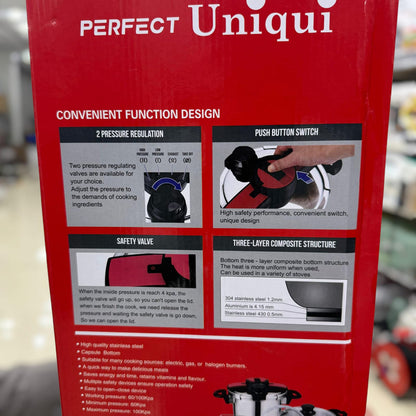 Uniqui 8pcs 5+7L Steel Pressure Cooker Set