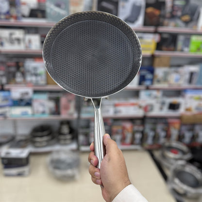 Etched Honeycomb Non-Stick Stainless Steel Frying Pan - 24cm, 26cm, 28cm, 30cm