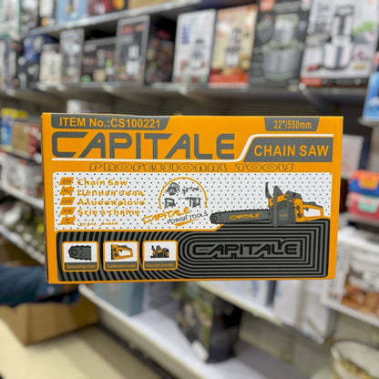 CAPITALE Professional Chain Saw CS100221 - 22 Inch (550mm) Guide Bar for Wood & Tree Cutting
