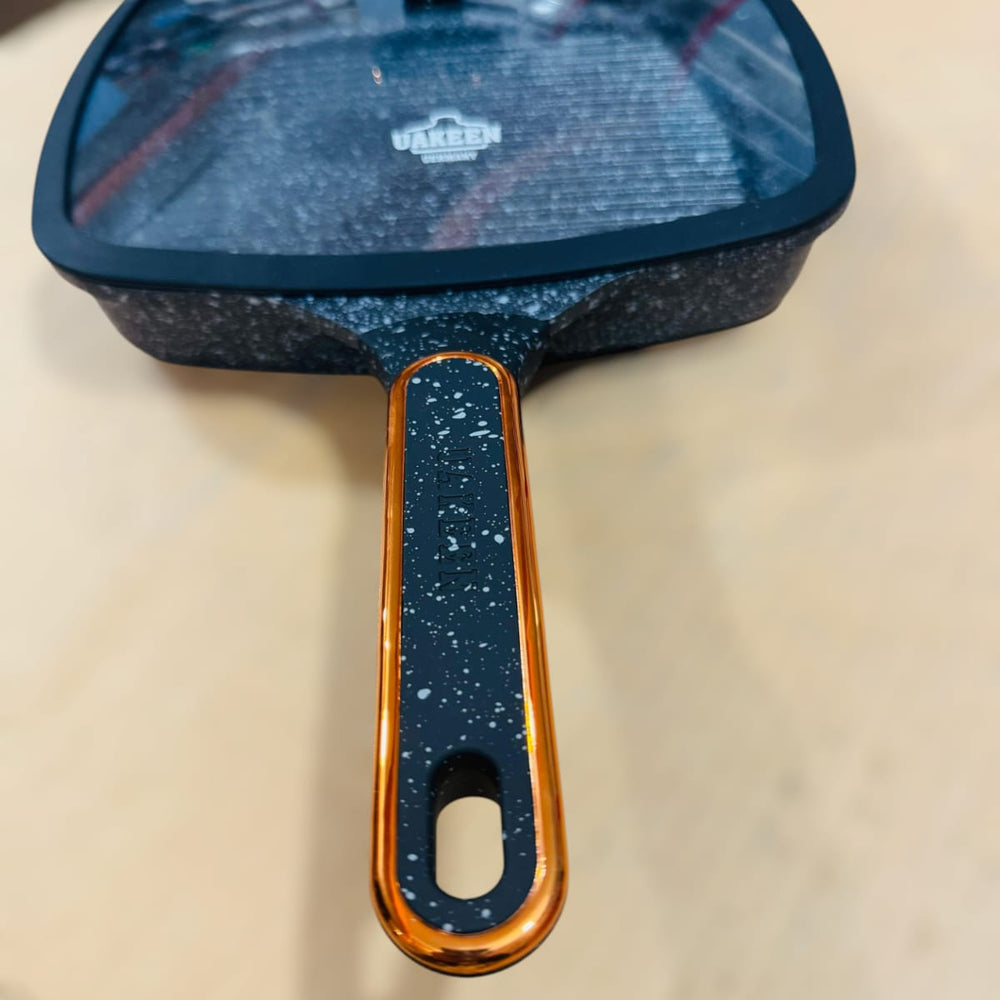 Uakeen Induction Die-Cast Granite Grill Pan 28cm VK-FP428