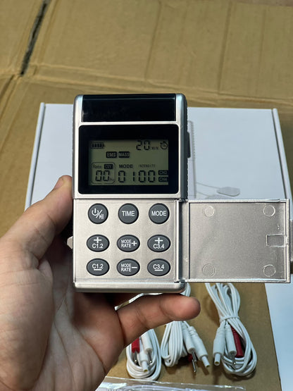 Digital TENS/EMS Muscle Stimulator MH-1007 - Dual Channel Rechargeable Pulse Massager