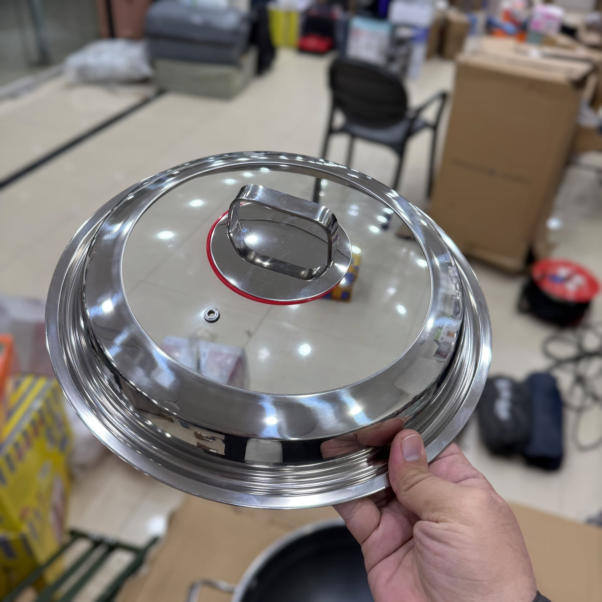 Stainless Steel Honeycomb Non-Stick Wok Pan with Lid - 32cm, 34cm, 36cm