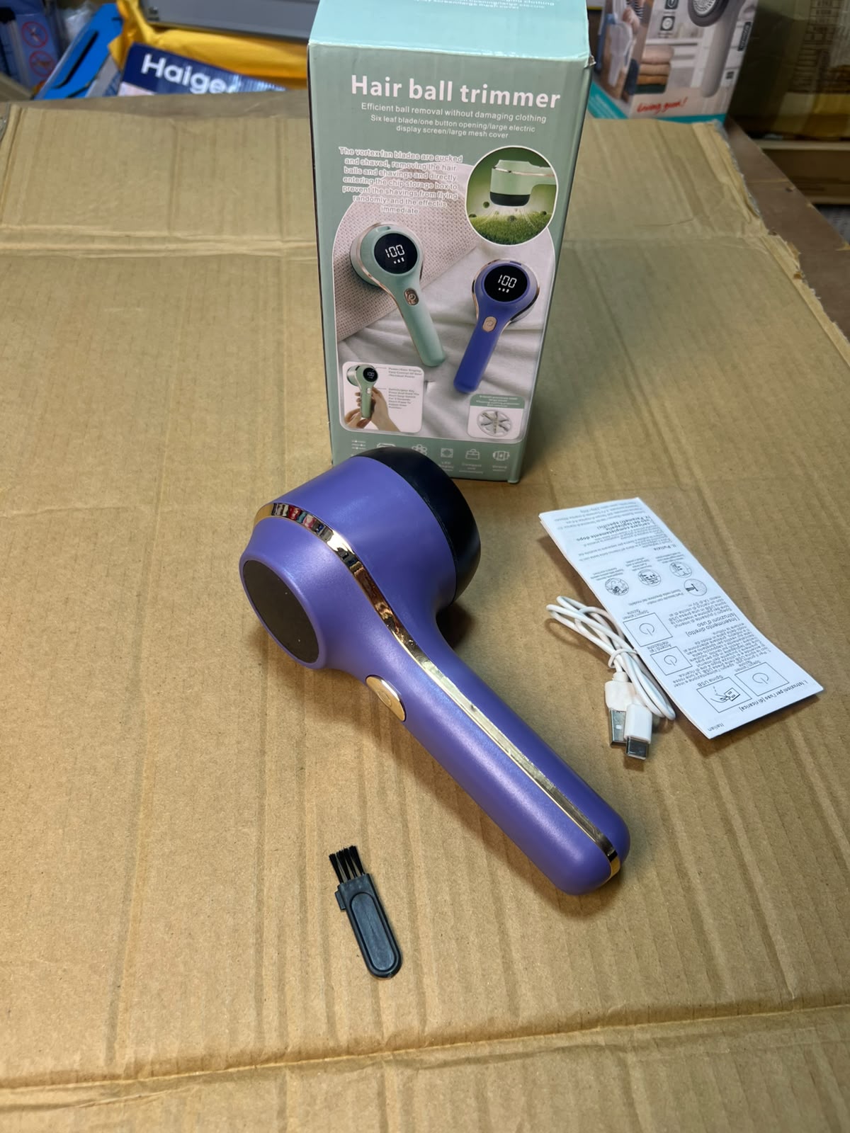 KOLAX Hair Ball Trimmer - Rechargeable Lint Remover with LED Display