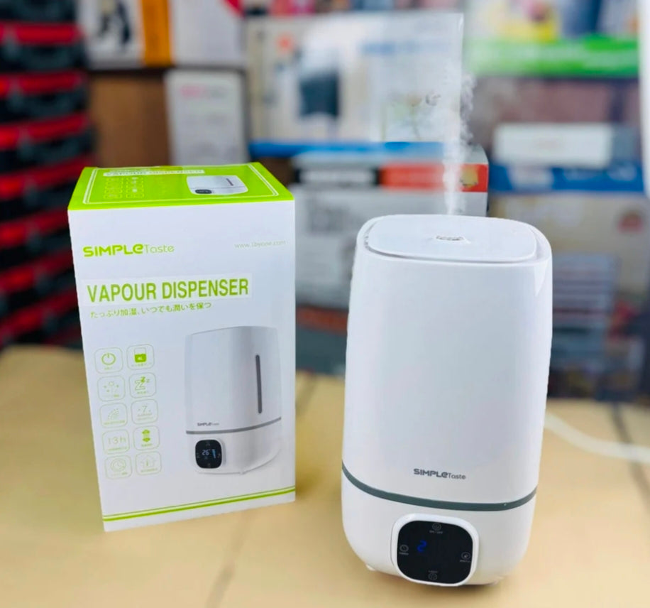 SimpleTaste 4L Ultrasonic Cool Humidifier Aroma Essential Oil Diffuser with LCD Display, 3 Mist Level Control, Timer Setting, and 7 Colors LED Light Whisper-Quiet, 171730CM