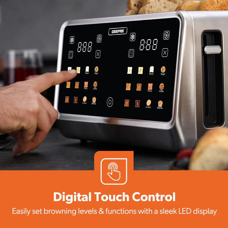 Geepas Digital 4 Slice Toaster GBT 36569UK