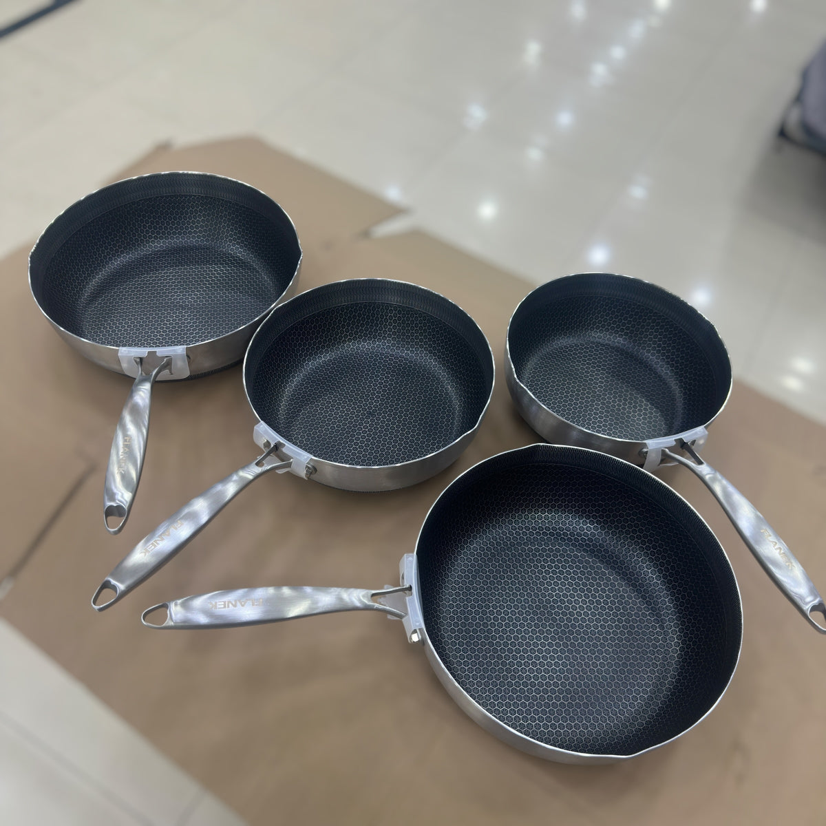 Premium Honeycomb Non-Stick Stainless Steel Frying Pan - 24cm, 26cm, 28cm, 30cm