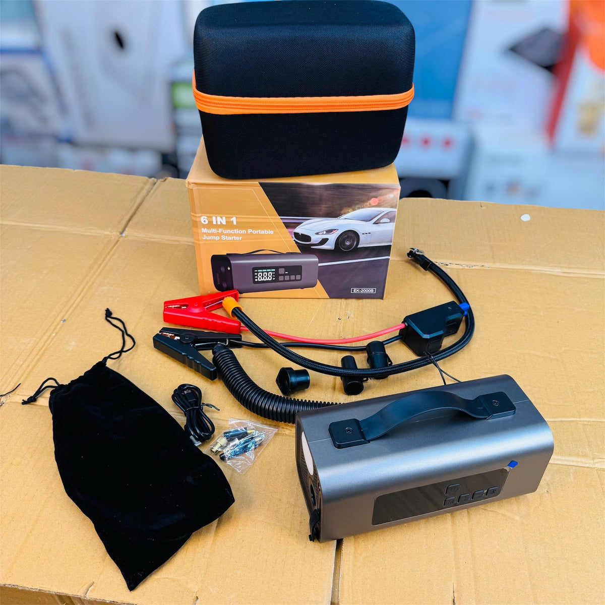 6-in-1 Multifunction Portable Jump Starter (EK-20008)
