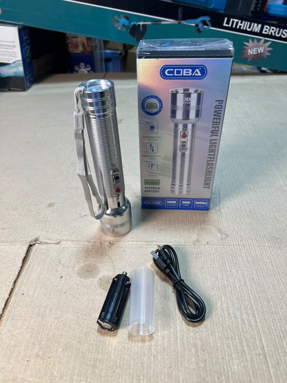 COBA Powerful LED Flashlight CB-F260 - 9800mAh, Type-C Rechargeable, 3000m Range