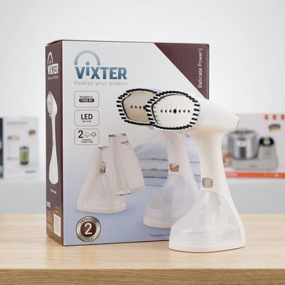 Vixter Handheld Garment Steamer with LED Display - 1900W Portable Clothes Steamer, 2-Year Warranty