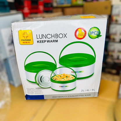 stainless steel 3 pcs lunch box