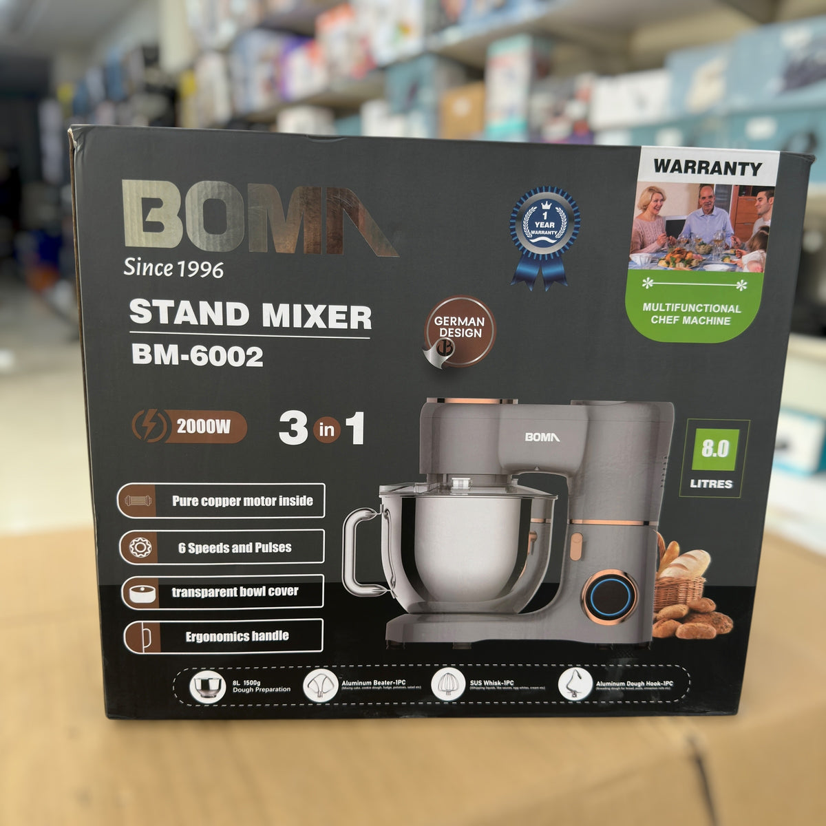 BOMA Stand Mixer BM-6002 2000W 3 in 1