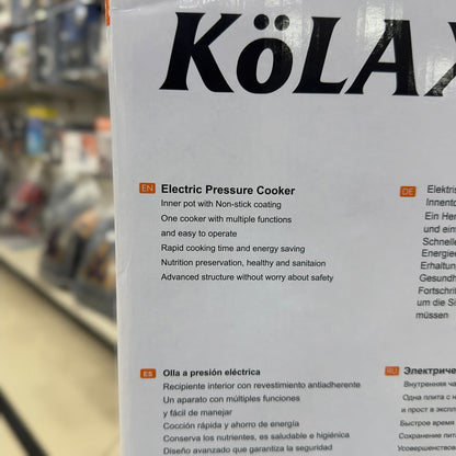 KOLAX Digital Electric Pressure Cooker 91561 - Touch Control, One-Touch Cooking Presets