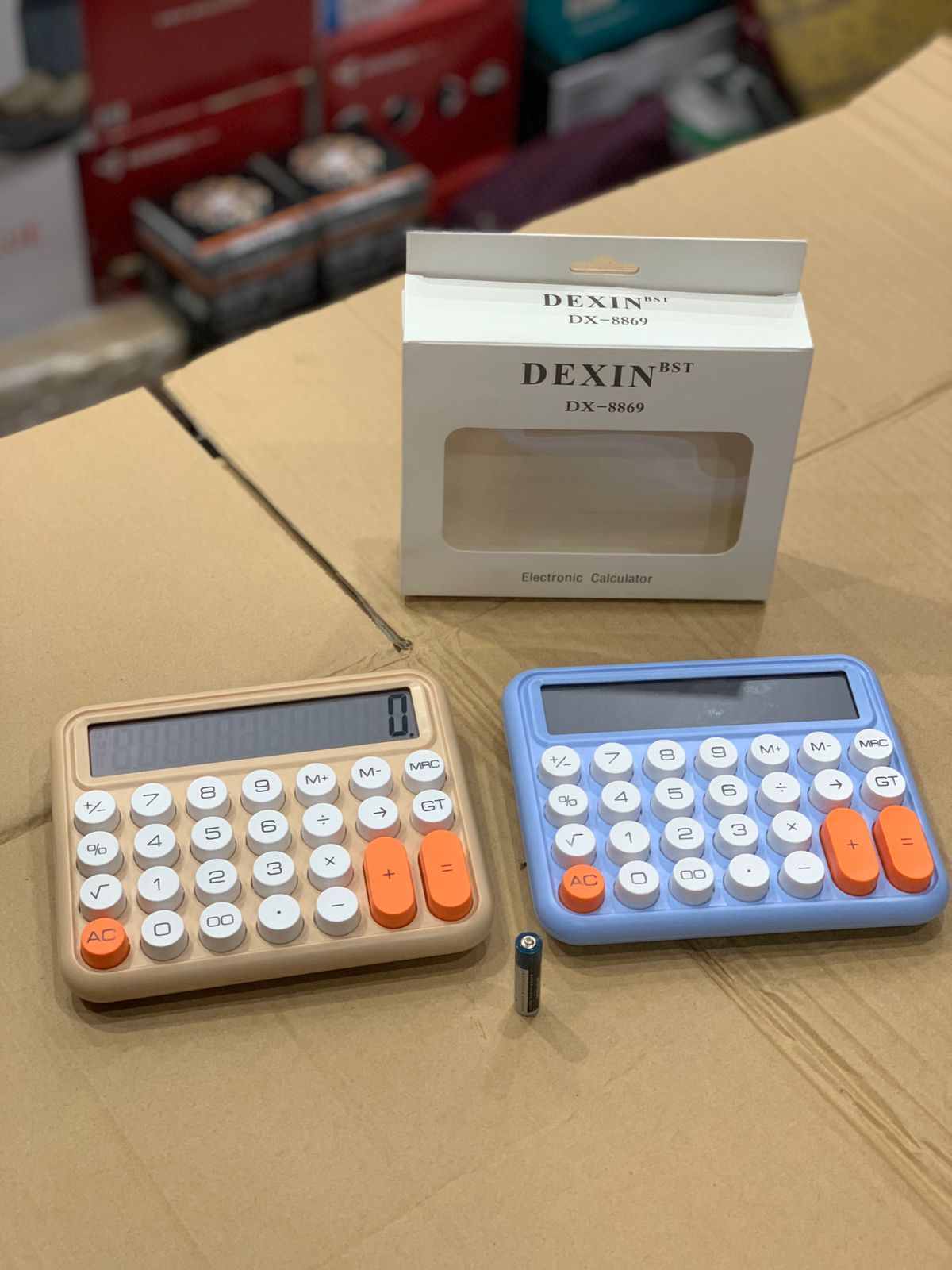 DEXIN Mechanical Switch Calculator, 12 Digits, Large LCD Display, Green Calculator Big Buttons, Mechanical Calculator, Calculators Desktop Calculator, Cute Calculator, Aesthetic Calculator