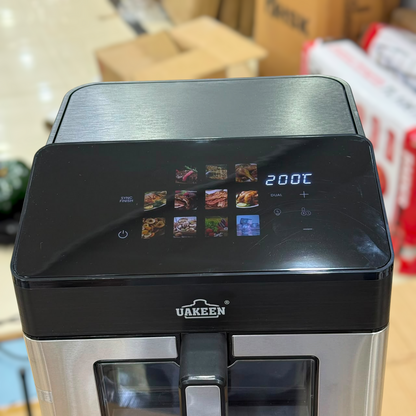 UAKEEN 14L Smart Dual-Basket Air Fryer | 4800W Heavy-Duty Multi-Cooker with Touch Screen (Model ZL-1720)