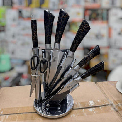 Bass 8pcs kitchen knife set [ Random color]
