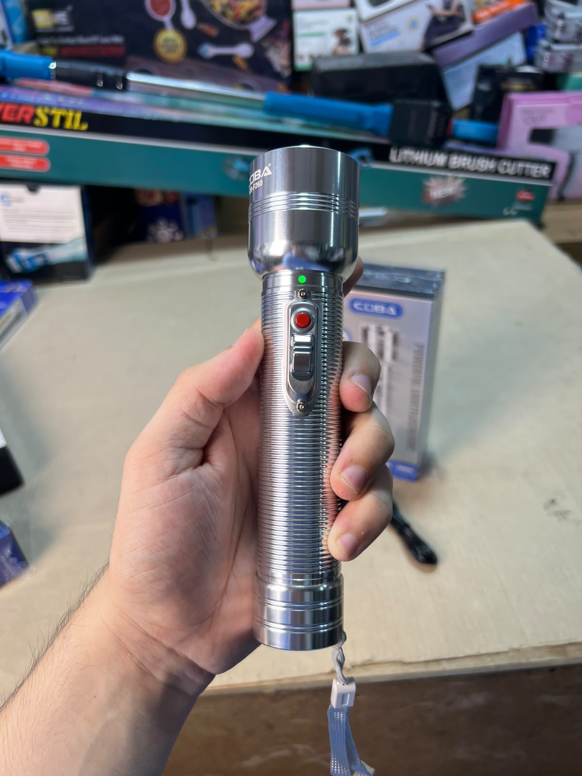 COBA Powerful LED Flashlight CB-F260 - 9800mAh, Type-C Rechargeable, 3000m Range