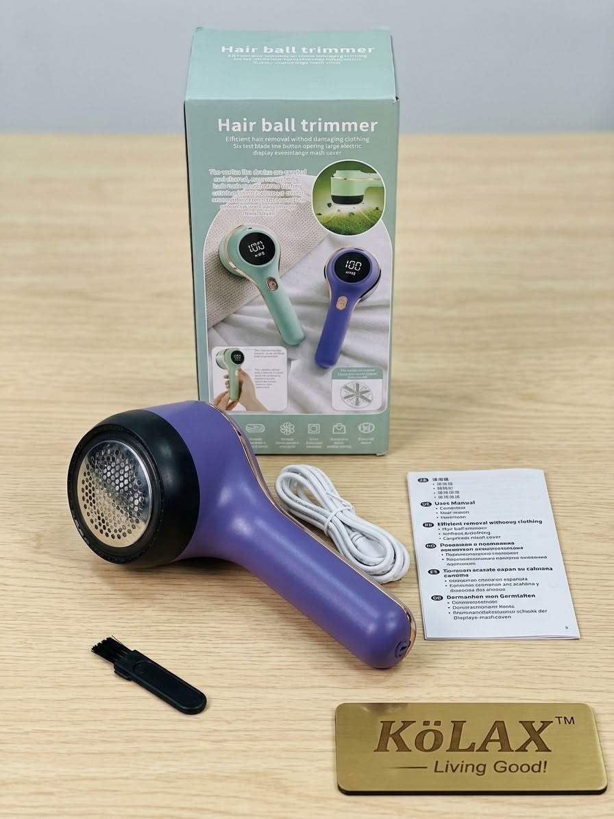 KOLAX Hair Ball Trimmer - Rechargeable Lint Remover with LED Display