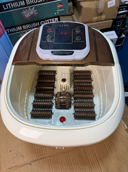 AJWA Foot Massager - Heated Foot Spa Bath with Bubble & Roller Massage