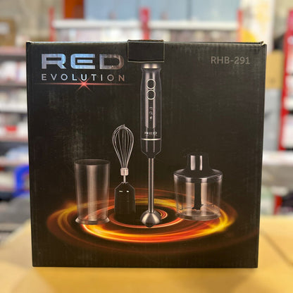 Red Evolution 4 in 1 Hand Blender Set RHB-291 – Multifunctional Hand Blender with Chopper, Whisk & Beaker