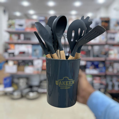 Uakeen 12pcs Silicone Kitchen Spoon Set VK-76