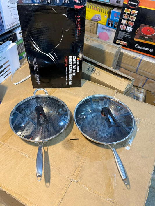 Laser coteade deep frypan