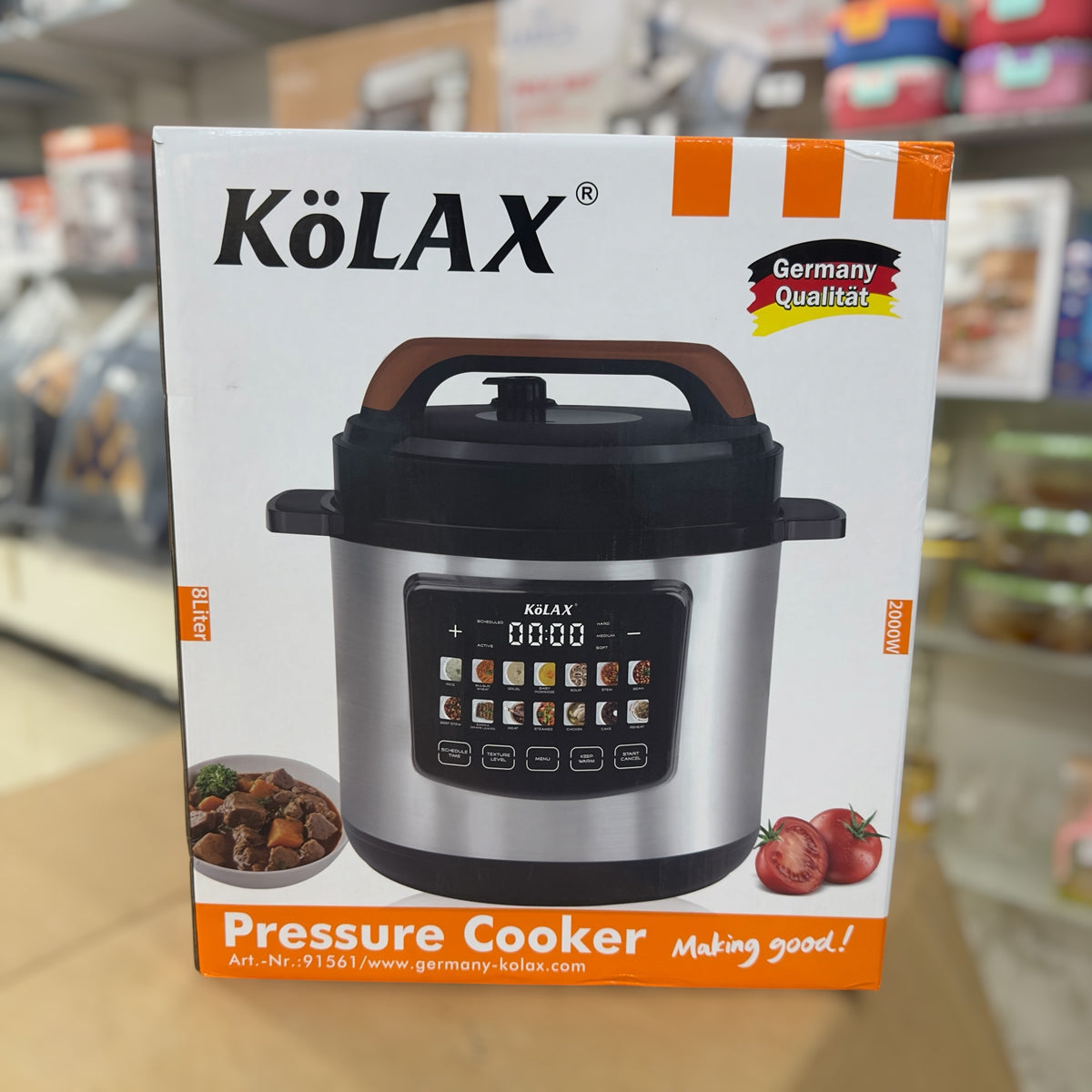 KOLAX Digital Electric Pressure Cooker 91561 - Touch Control, One-Touch Cooking Presets