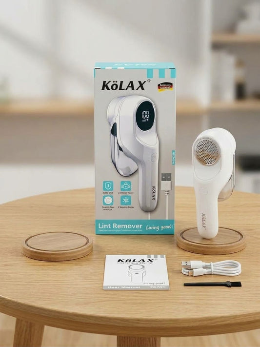 KOLAX Premium Lint Remover - Rechargeable Fabric Shaver with LED Display