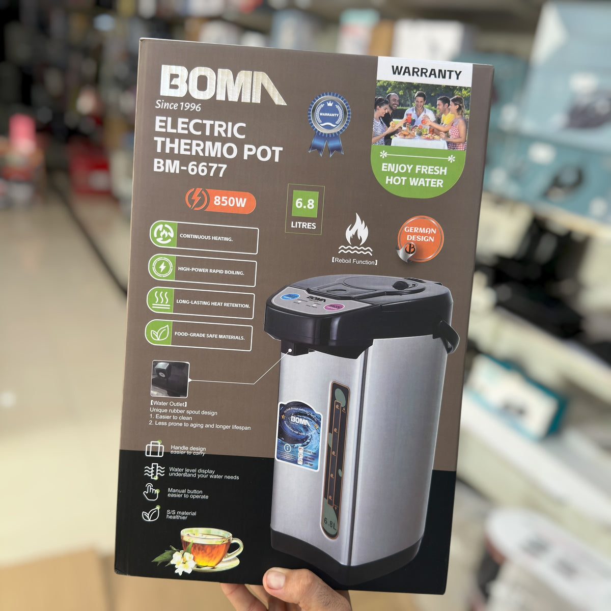 BOMA Electric Thermo Pot BM-6677 6.8L 850W