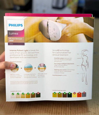 Philips Lumea IPL 9900 Series Hair Removal Device (SenseIQ Technology)