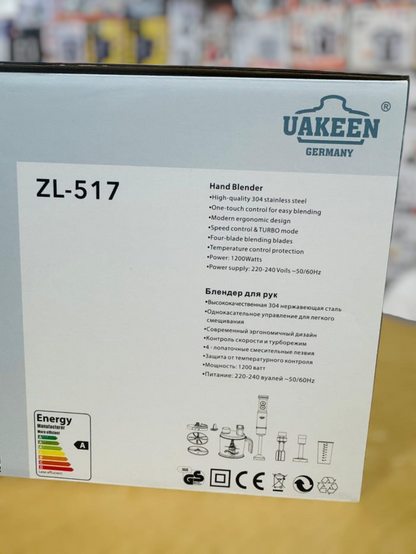Uakeen 8-in-1 Hand Blender Set ZL-517