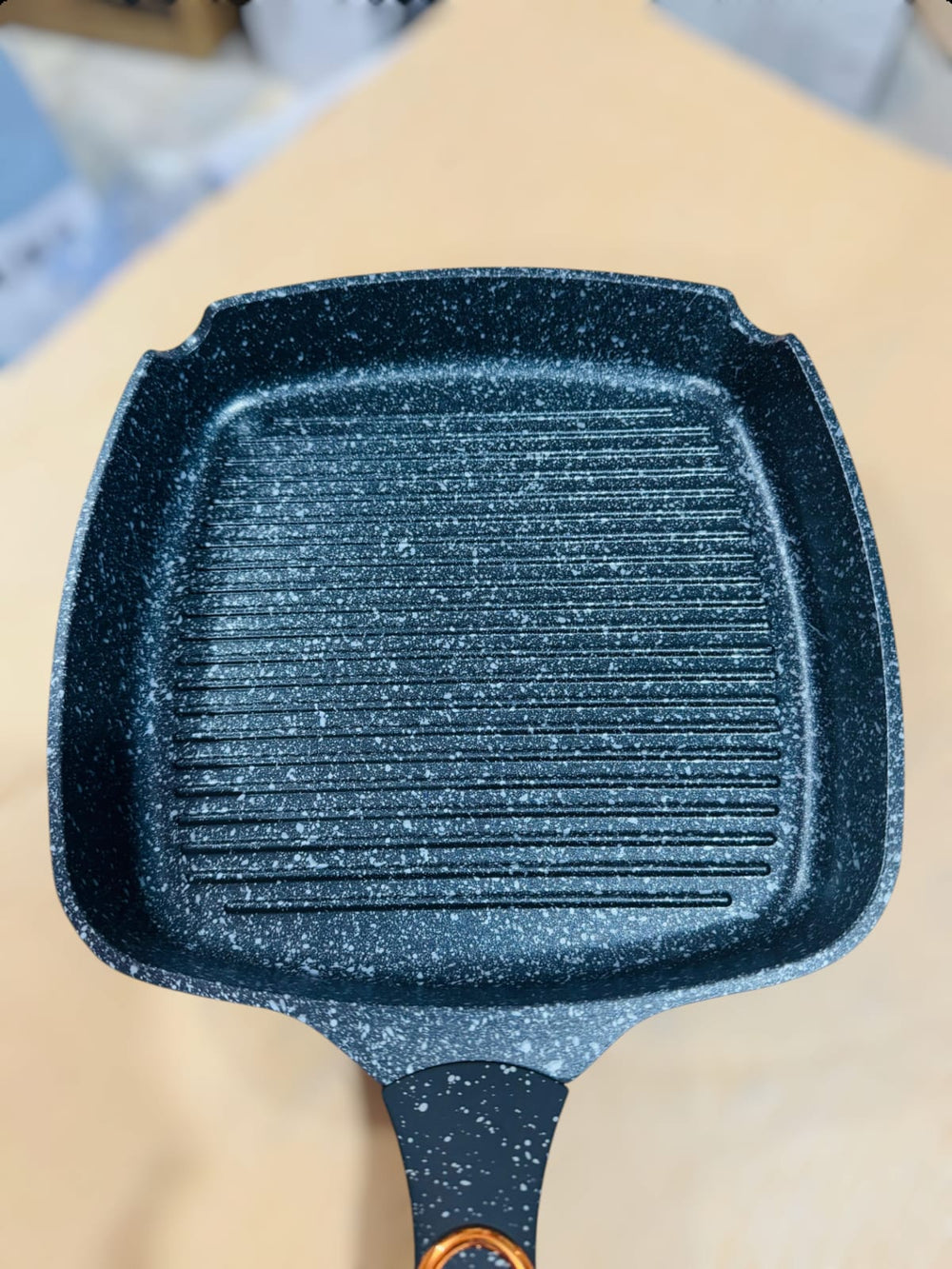 Uakeen Induction Die-Cast Granite Grill Pan 28cm VK-FP428