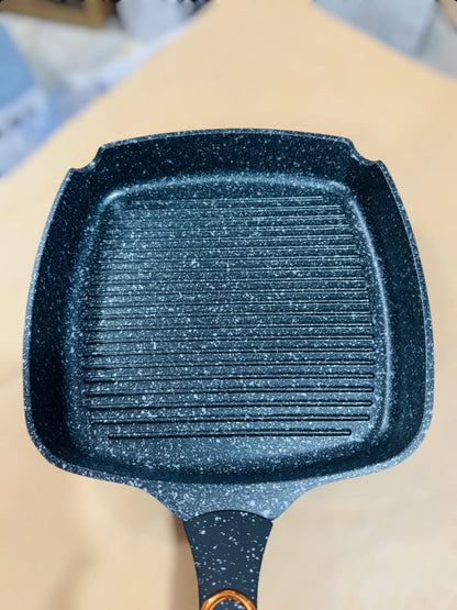 Uakeen Induction Die-Cast Granite Grill Pan 28cm VK-FP428