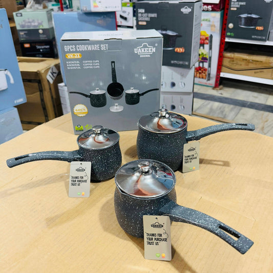 Uakeen Aluminum Coffee Cups/Cookware Set 6pcs VK-23