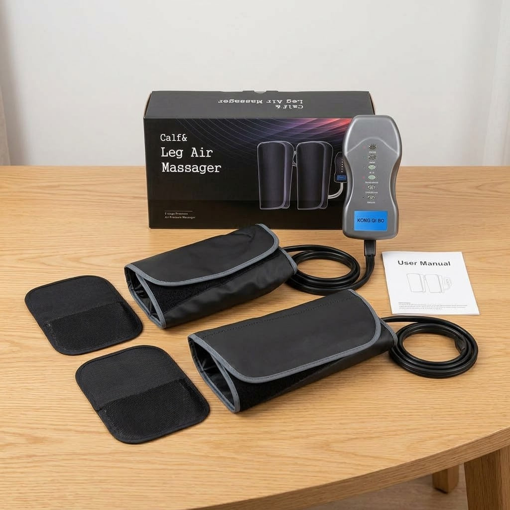 Calf & Leg Air Compression Massager - Dual Sleeves with Controller
