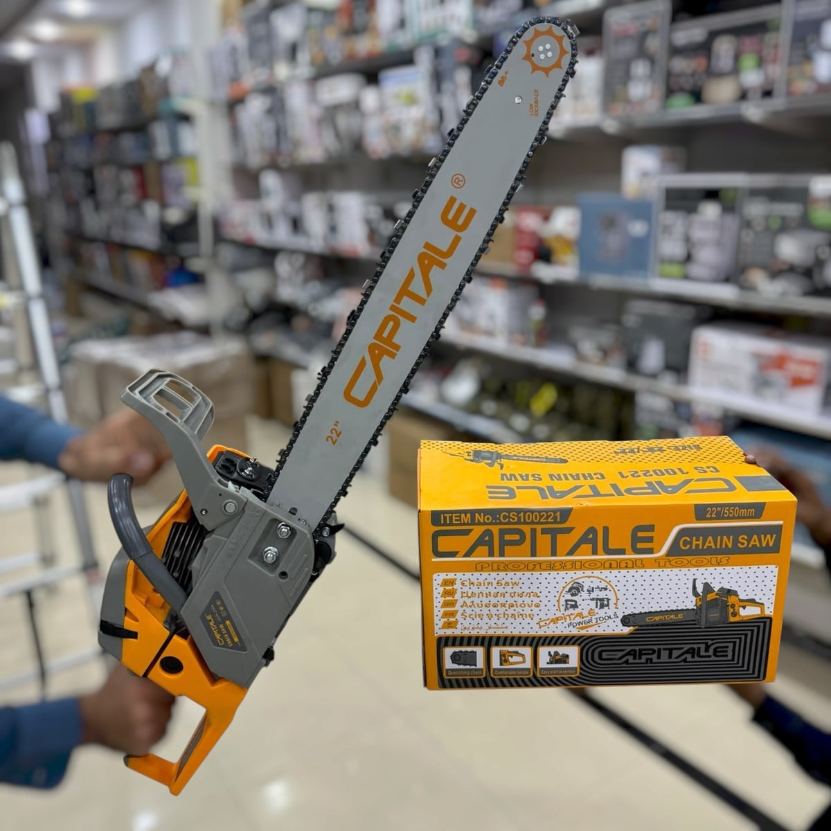 CAPITALE Professional Chain Saw CS100221 - 22 Inch (550mm) Guide Bar for Wood & Tree Cutting