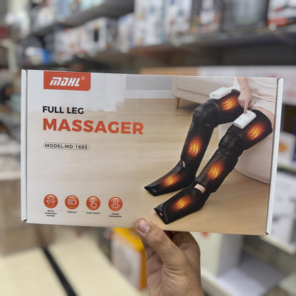 MDHL Full Leg Massager MD-1685 - Air Compression & Heat Therapy, USB Rechargeable