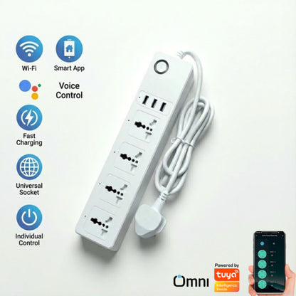 WiFi Smart Power Strip with 4 Outlets and 3 USB Ports