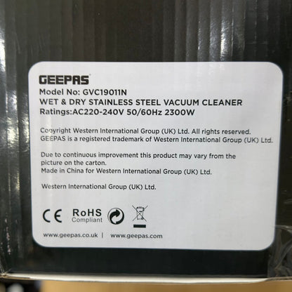 Geepas 25L Wet & Dry Vacuum Cleaner & Blower 19011