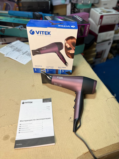 Vitek VT-2234 Hair Dryer - 2200W Max Power, Foldable Handle