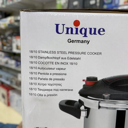 Unique Germany Pressure Cooker Set (4+6) - Stainless Steel with Casserole &amp; Steamer