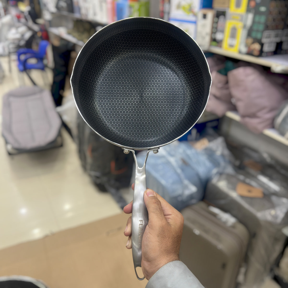 Premium Honeycomb Non-Stick Stainless Steel Frying Pan - 24cm, 26cm, 28cm, 30cm