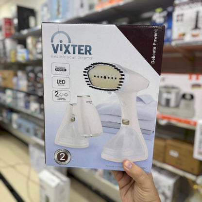 Vixter Handheld Garment Steamer with LED Display - 1900W Portable Clothes Steamer, 2-Year Warranty