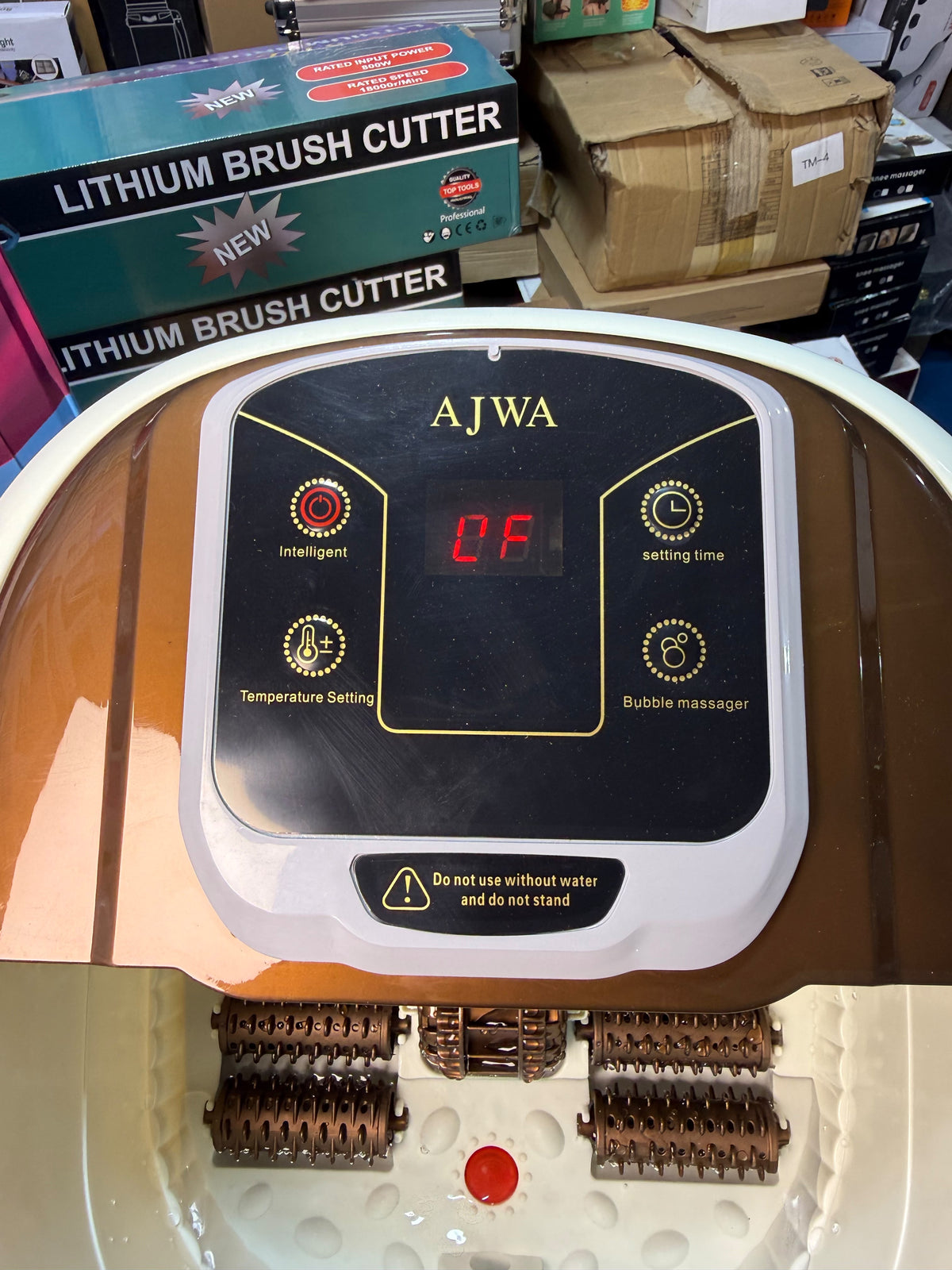 AJWA Foot Massager - Heated Foot Spa Bath with Bubble & Roller Massage