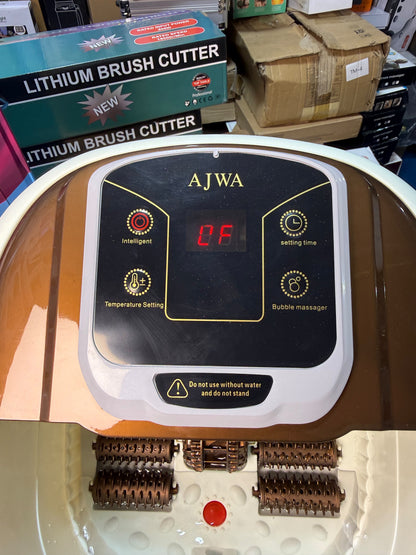 AJWA Foot Massager - Heated Foot Spa Bath with Bubble & Roller Massage