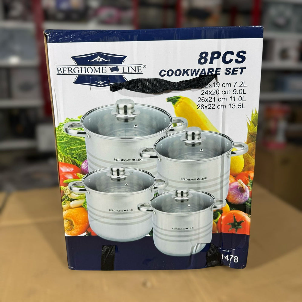 Berghome 8pcs Stainless Steel Cookware Set BL-1478
