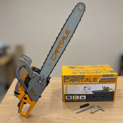 CAPITALE Professional Chain Saw CS100221 - 22 Inch (550mm) Guide Bar for Wood & Tree Cutting